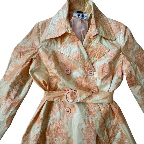 Floral Beige Trench Coat - Picture 3 of 10